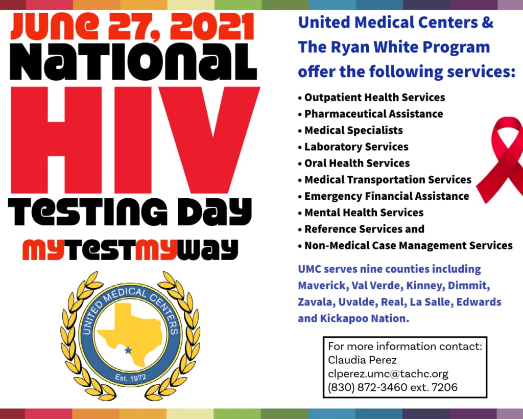 June 27, 2021 - National HIV Testing Day